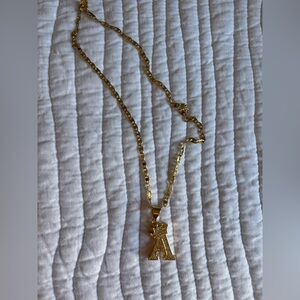 Gold Initial Pendant Necklace